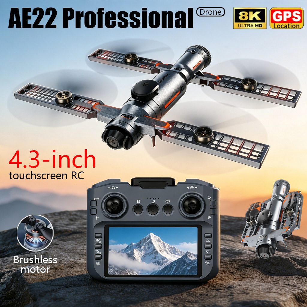 Drone Camera Professional - Upgraded AE22 PRO MAX Foldable Drone