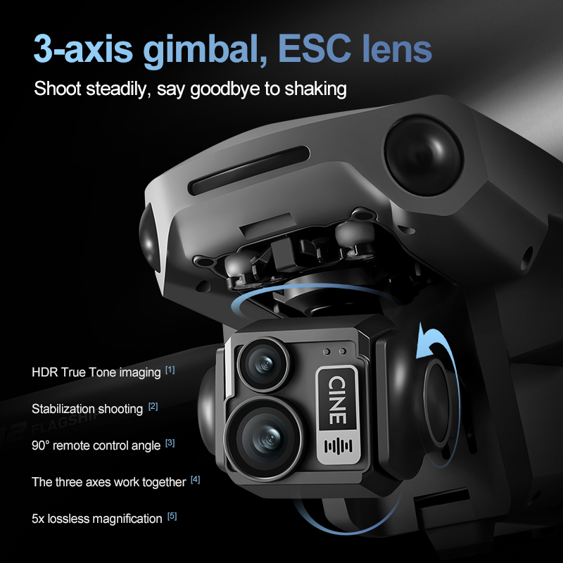 8K 3 Axis Gimbal Brushless 7.2 - Drone Camera With Gimbal recension och pris