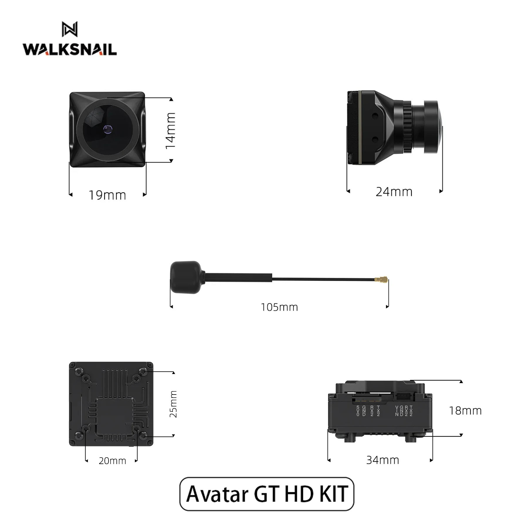 Walksnail Avatar GT HD KIT 2W  - Drone Camera Hd recension och pris