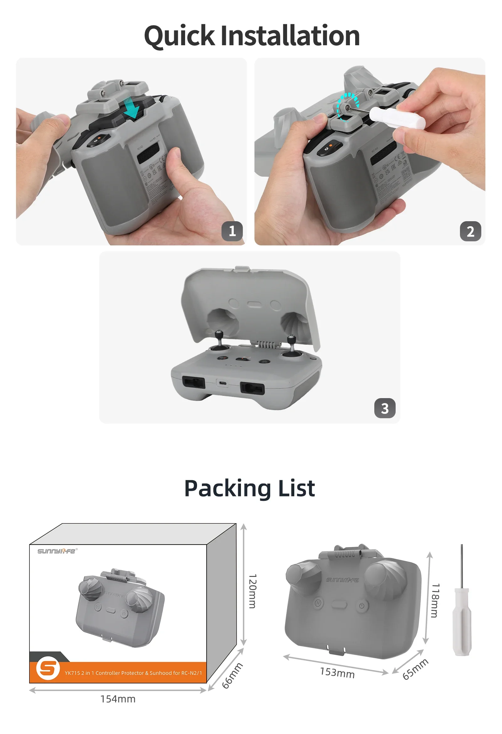 2 in 1 Controller Protector Su - Dji Drone Mini 4 Pro recension och pris
