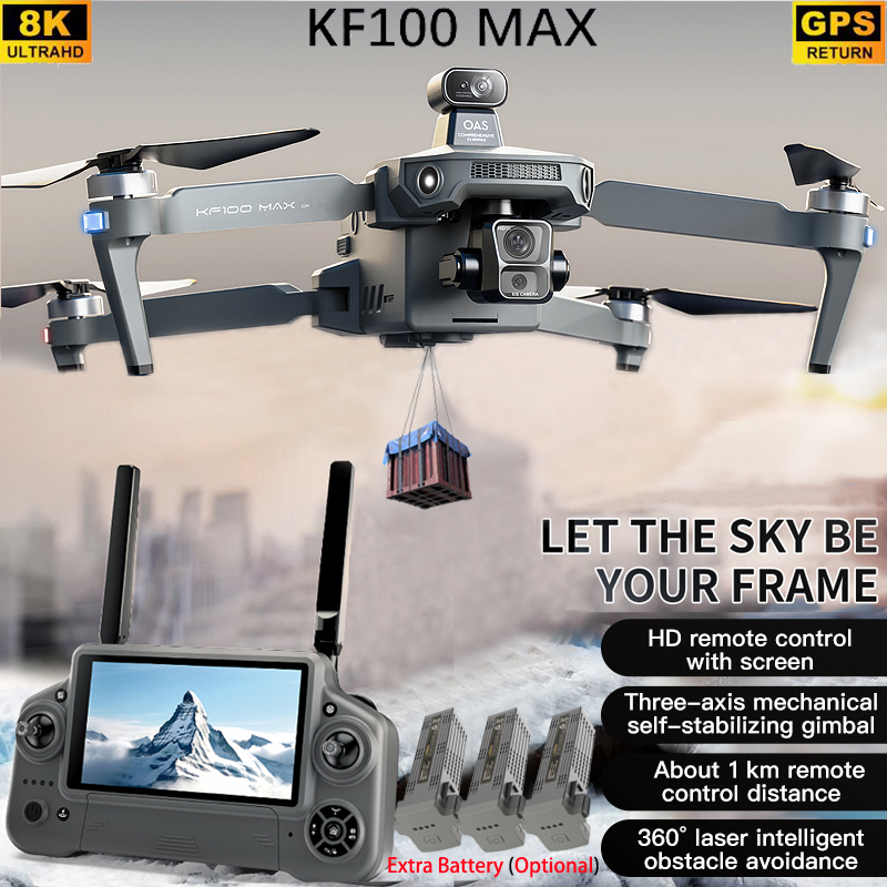 KF100 MAX GPS Drone 4K Camera  - Drone Camera With Gimbal recension och pris