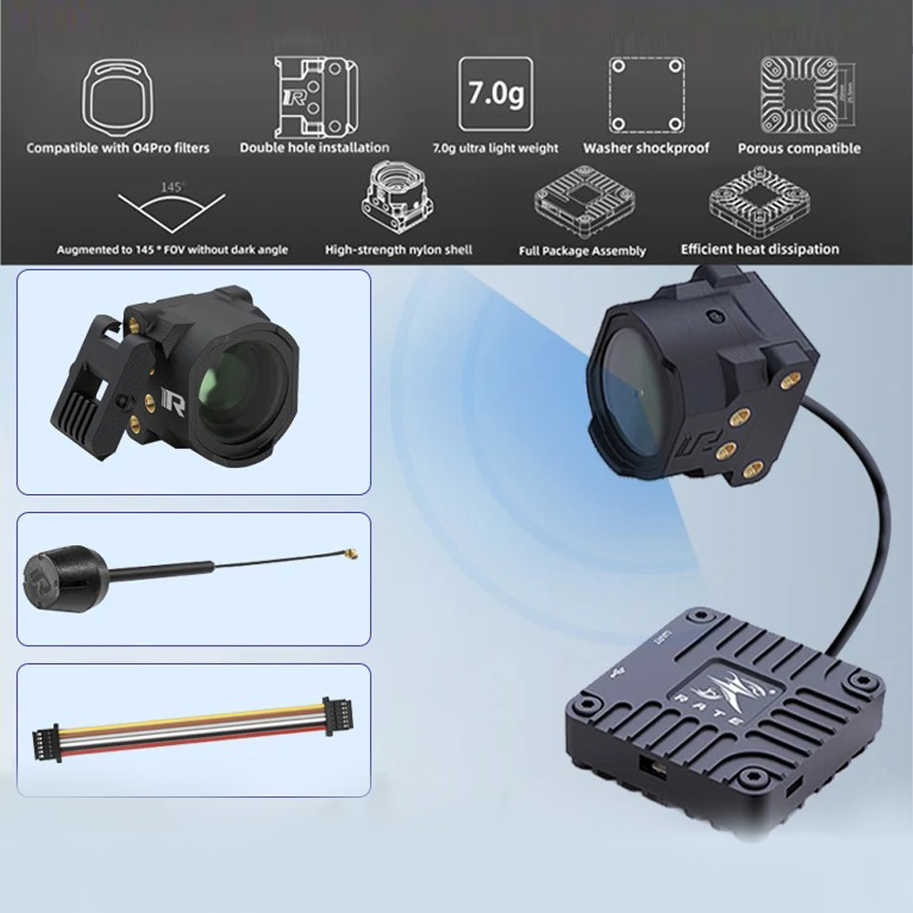 RATE O4 Lite Air Unit CNC Kit  - Drone Camera Wide Angle recension och pris