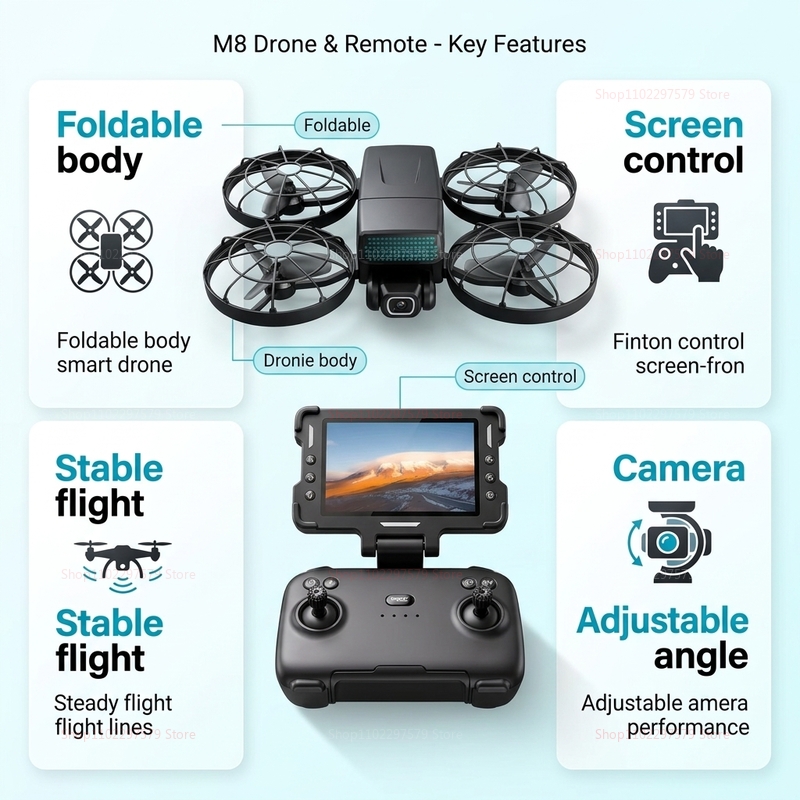 New Drones M8 GPS 8K Professio - Drone Camera Professional recension och pris